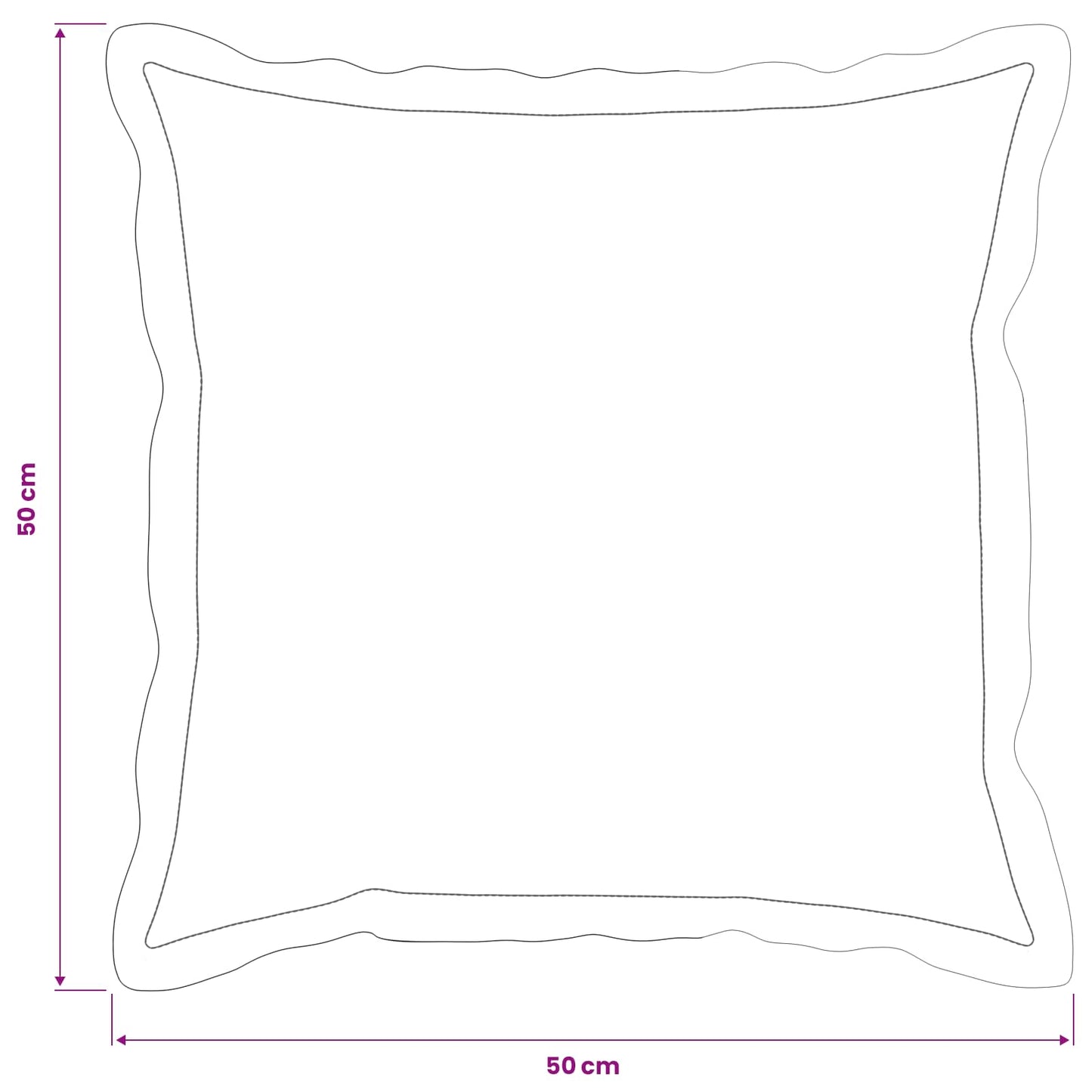 Federa 12 pcs HOUTEN Nero 50 x 50 cm Velluto