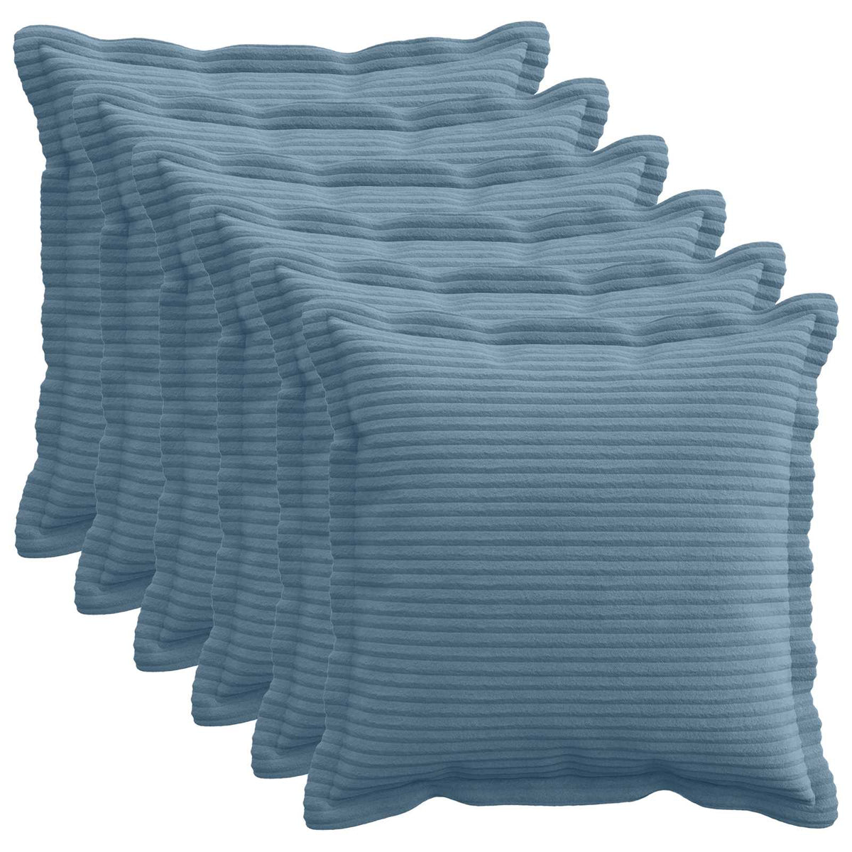Federa 6 pz HOUTEN Blu 50 x 50 cm corduroy | homemem39
