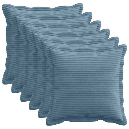 Federa 6 pz HOUTEN Blu 50 x 50 cm corduroy | homemem39