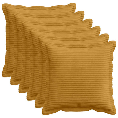 Federa 6 pz HOUTEN Giallo 50 x 50 cm corduroy