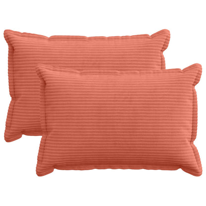 Federa 2 pz HOUTEN Rosso Arancio 50 x 70 cm corduroy | homemem39