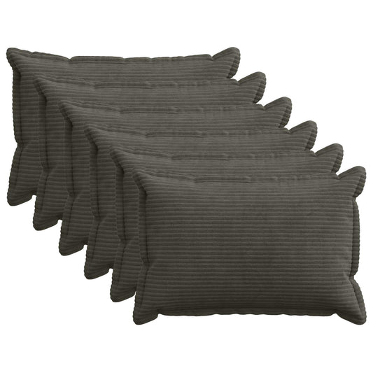 Federa 6 pz HOUTEN Antracite 50 x 70 cm corduroy | homemem39