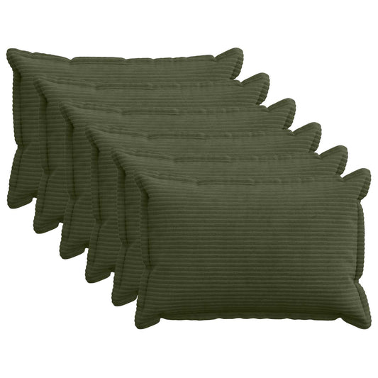 Federa 6 pz HOUTEN Verde 50 x 70 cm corduroy | homemem39