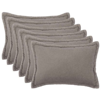 Federa 6 pcs HOUTEN Grigio Chiaro 50 x 70 cm Bouclé | homemem39