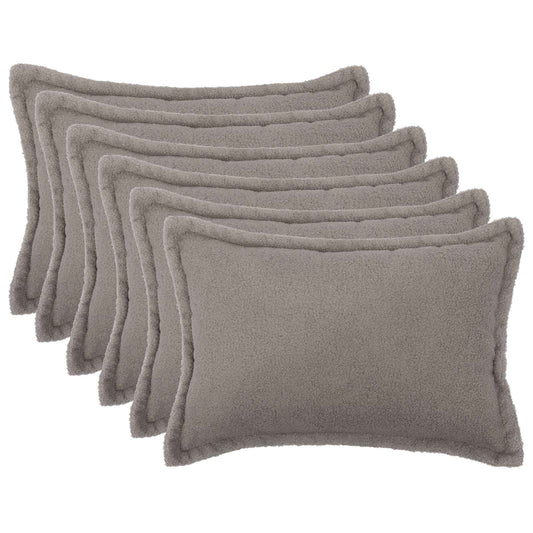 Federa 6 pcs HOUTEN Grigio Chiaro 50 x 70 cm Bouclé | homemem39