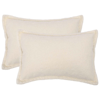 Federa 2 pcs HOUTEN Crema 50 x 70 cm Bouclé | homemem39
