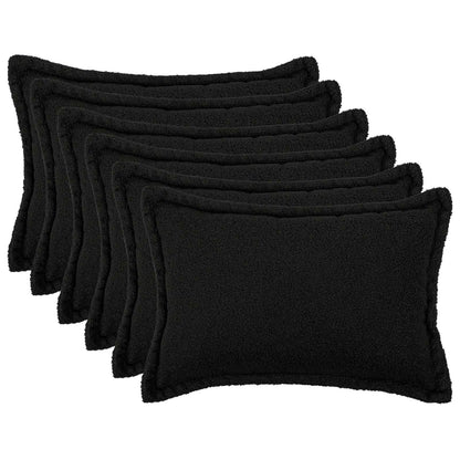 Federa 6 pcs HOUTEN Nero 50 x 70 cm Bouclé | homemem39