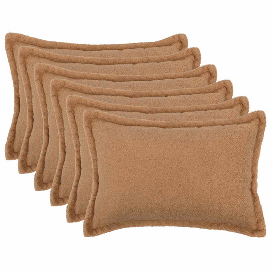 Federa 6 pcs HOUTEN Beige 50 x 70 cm Bouclé