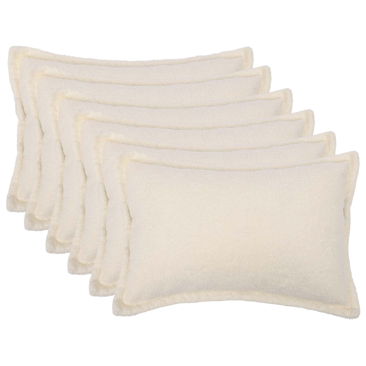 Federa 6 pcs HOUTEN Crema 50 x 75 cm Bouclé | homemem39