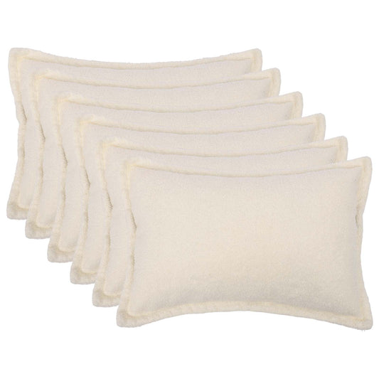 Federa 6 pcs HOUTEN Crema 50 x 75 cm Bouclé | homemem39
