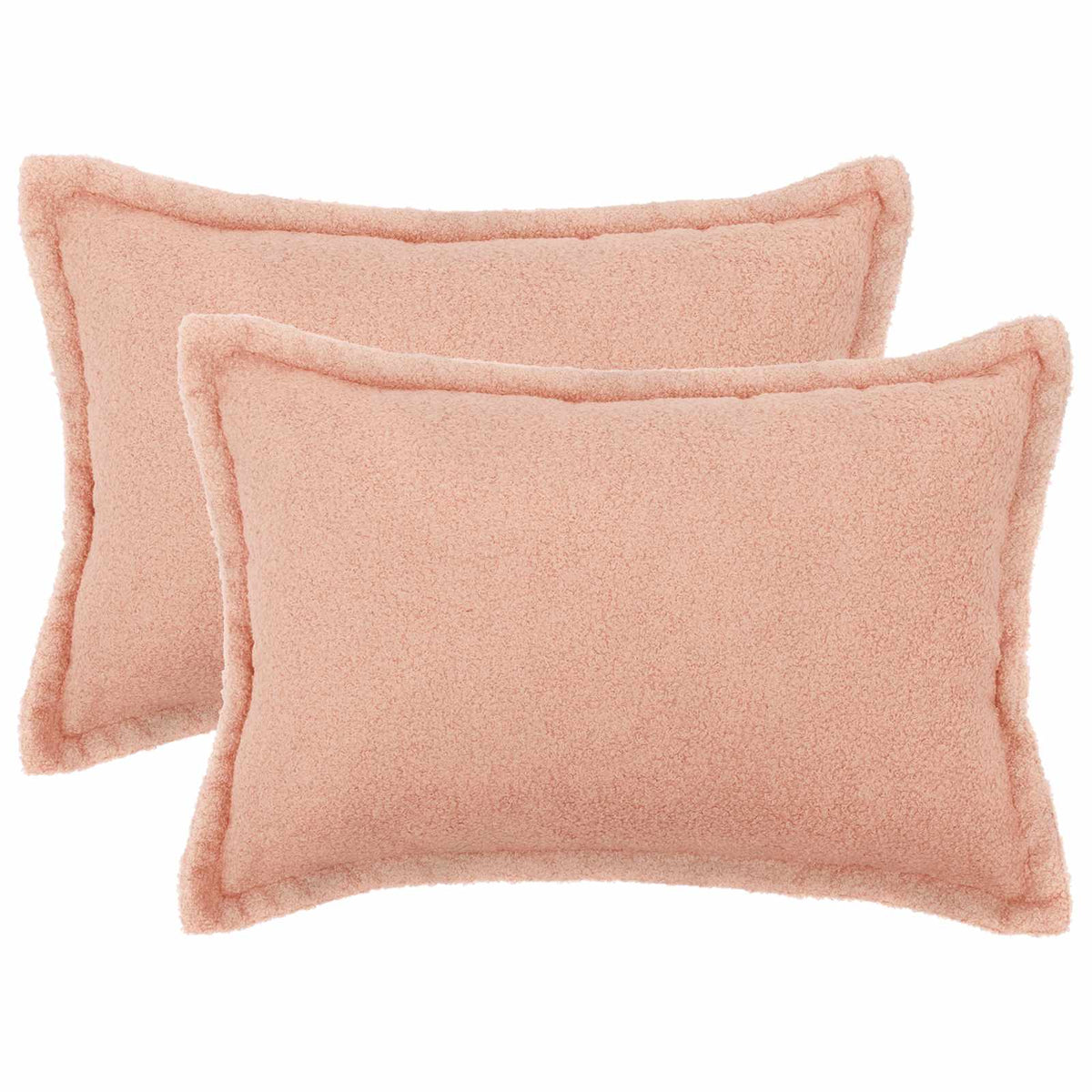 Federa 2 pcs HOUTEN Rosa 50 x 75 cm Bouclé | homemem39