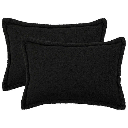 Federa 2 pcs HOUTEN Nero 50 x 75 cm Bouclé | homemem39