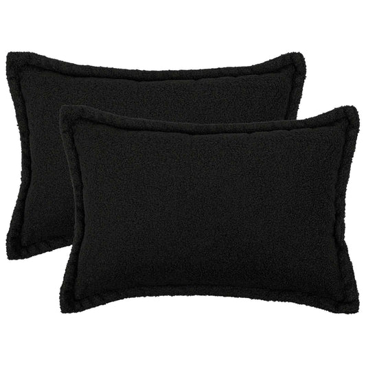 Federa 2 pcs HOUTEN Nero 50 x 75 cm Bouclé | homemem39