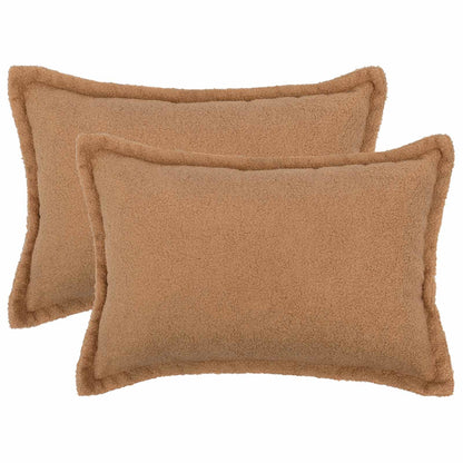 Federa 2 pcs HOUTEN Beige 50 x 75 cm Bouclé | homemem39