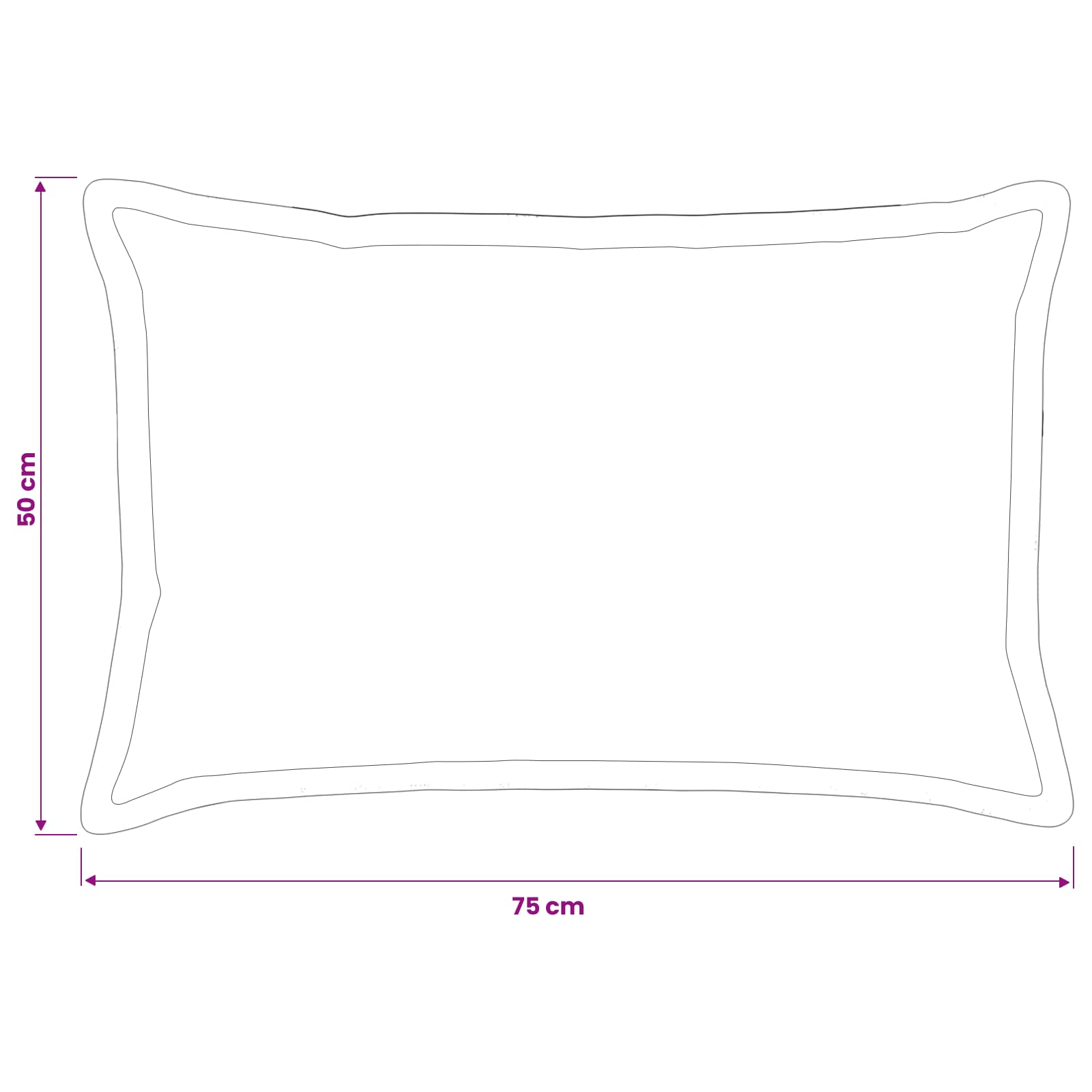 Federa 2 pz HOUTEN Antracite 50 x 75 cm Tessuto Chenille | homemem39
