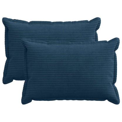 Federa 2 pz HOUTEN Blu navy 50 x 80 cm corduroy | homemem39