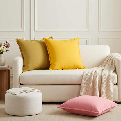 Cuscino 2 pz HOUTEN Rosa 60 x 60 cm Lino