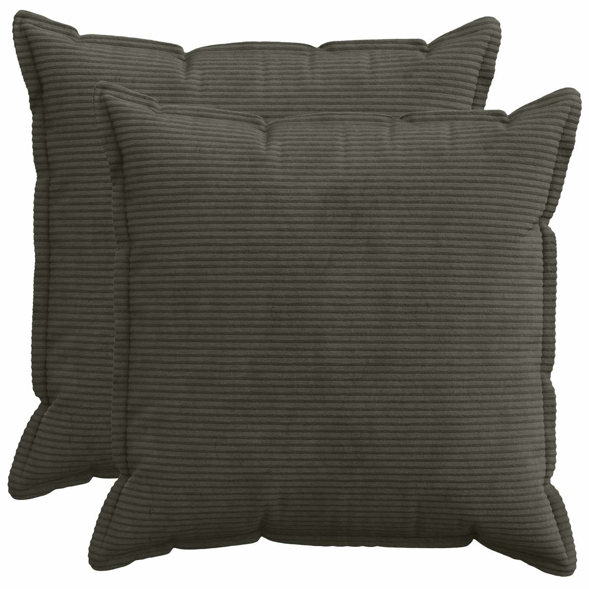 Federa 2 pz HOUTEN Antracite 55 x 55 cm corduroy | homemem39