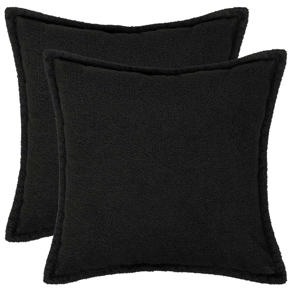 Federa 2 pcs HOUTEN Nero 55 x 55 cm Bouclé