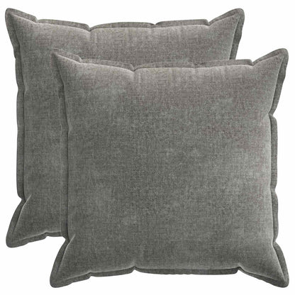 Federa 2 pz HOUTEN Grigio Scuro 55 x 55 cm Tessuto Chenille