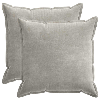 Federa 2 pz HOUTEN Grigio Chiaro 55 x 55 cm Tessuto Chenille