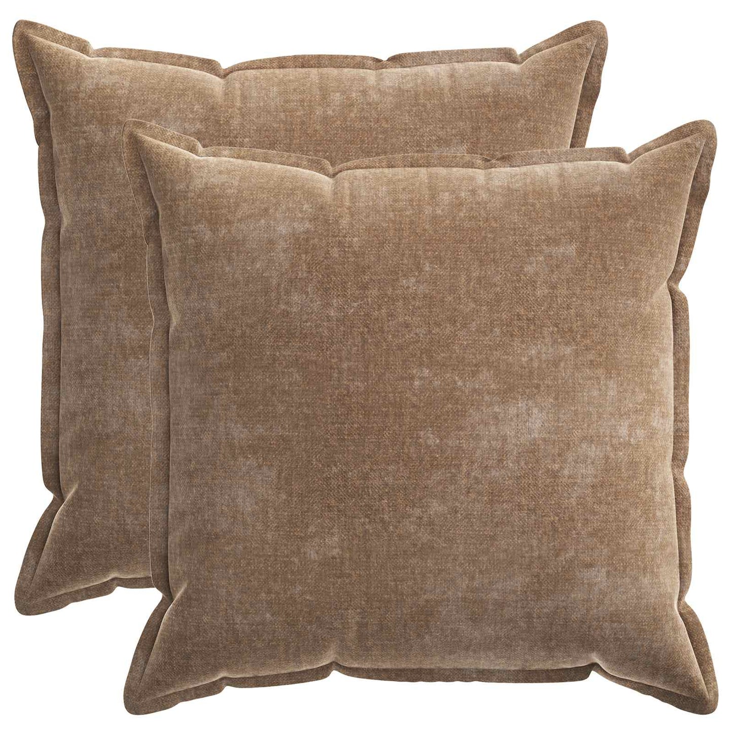 Federa 2 pz HOUTEN Marrone 55 x 55 cm Tessuto Chenille