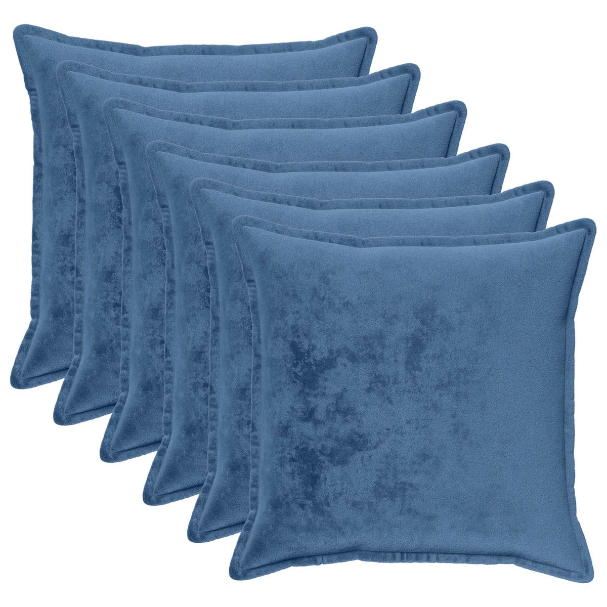 Federa 6 pz HOUTEN Azzurro 55 x 55 cm Flanella
