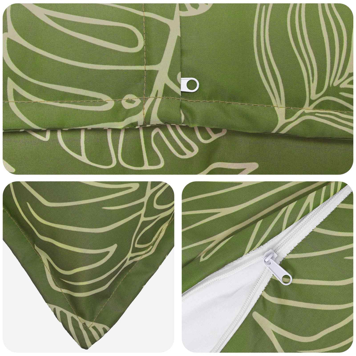 Federa 6 pz HOUTEN Design a foglia 60 x 60 cm Poliestere