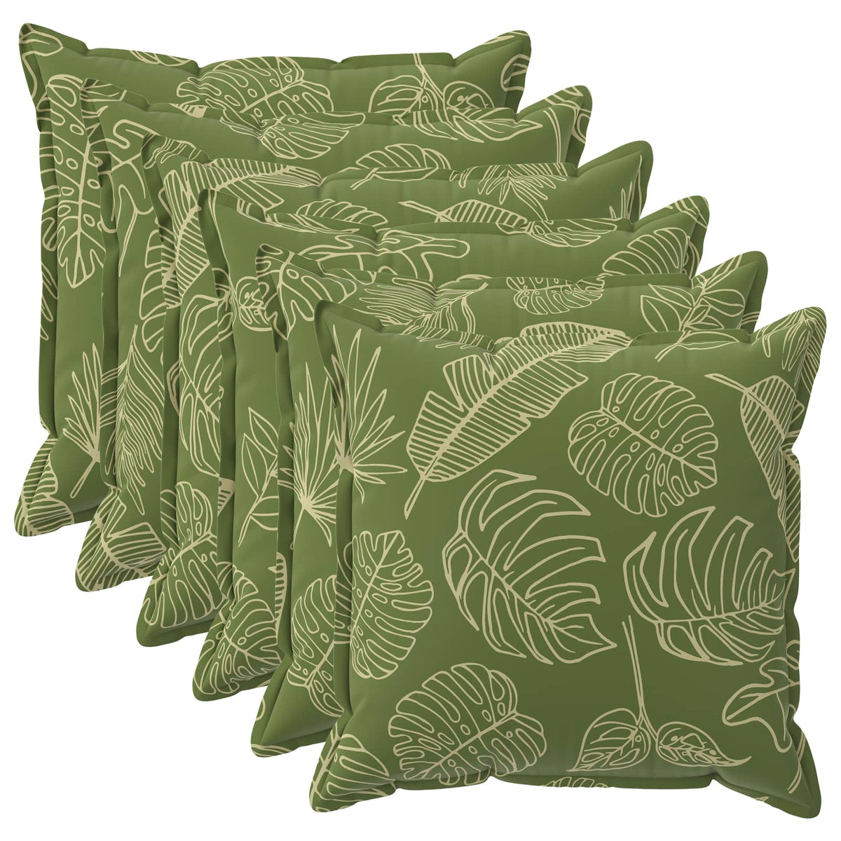Federa 6 pz HOUTEN Design a foglia 60 x 60 cm Poliestere