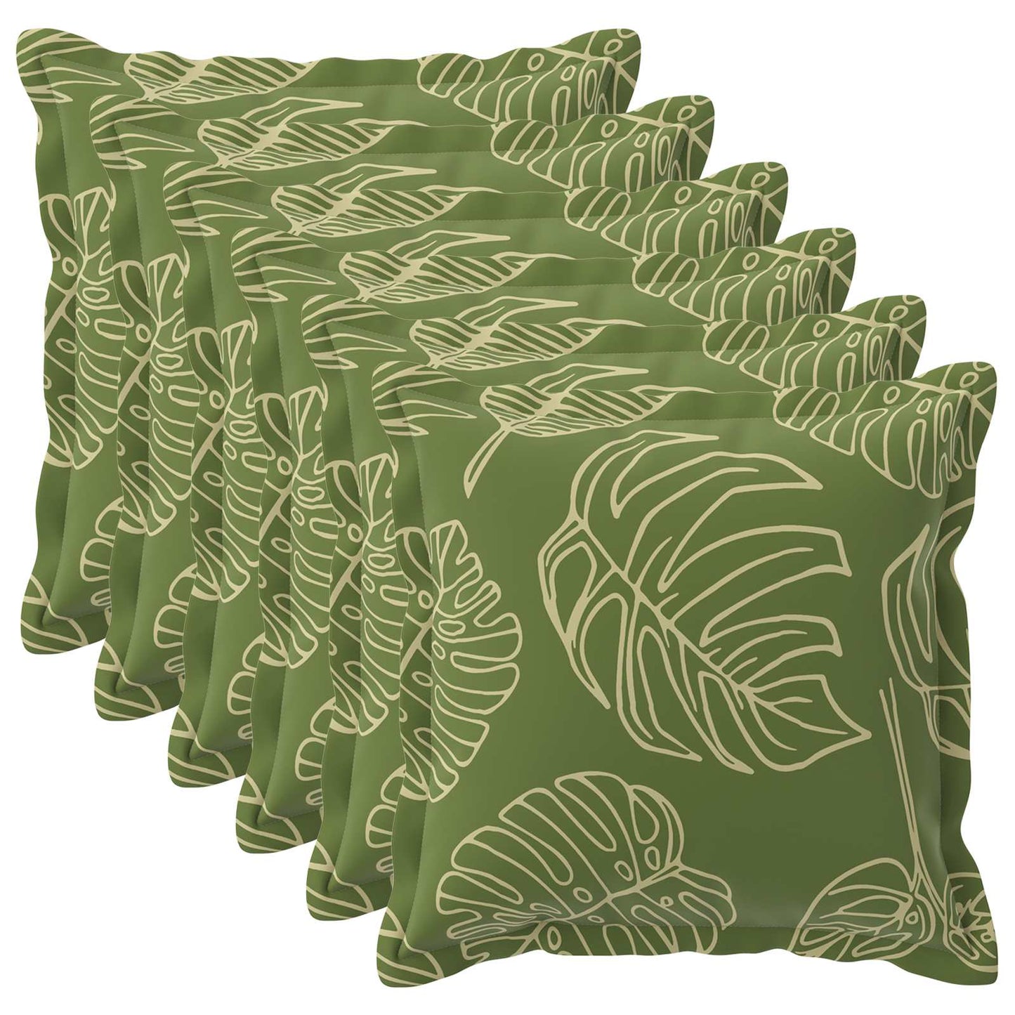 Federa 6 pz HOUTEN Design a foglia 60 x 60 cm Poliestere