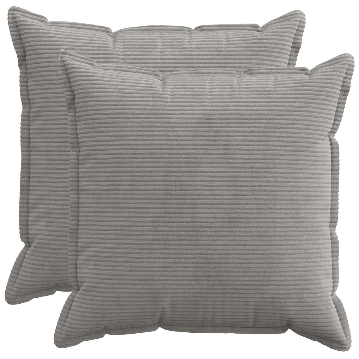 Federa 2 pz HOUTEN Grigio Chiaro 65 x 65 cm corduroy | homemem39