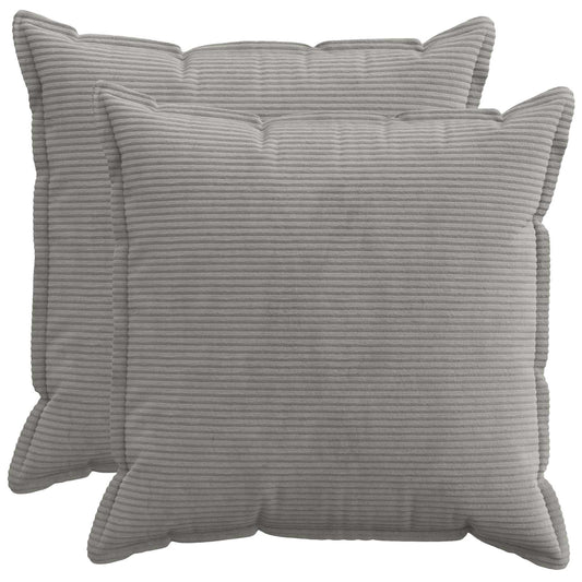 Federa 2 pz HOUTEN Grigio Chiaro 65 x 65 cm corduroy | homemem39