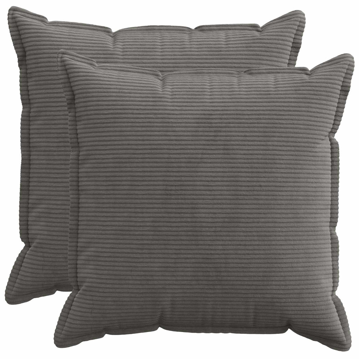 Federa 2 pz HOUTEN Grigio Scuro 65 x 65 cm corduroy | homemem39