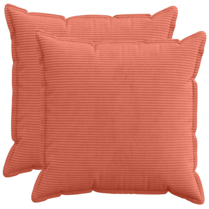 Federa 2 pz HOUTEN Rosso Arancio 65 x 65 cm corduroy