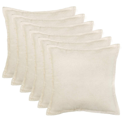 Federa 6 pcs HOUTEN Crema 65 x 65 cm Bouclé | homemem39