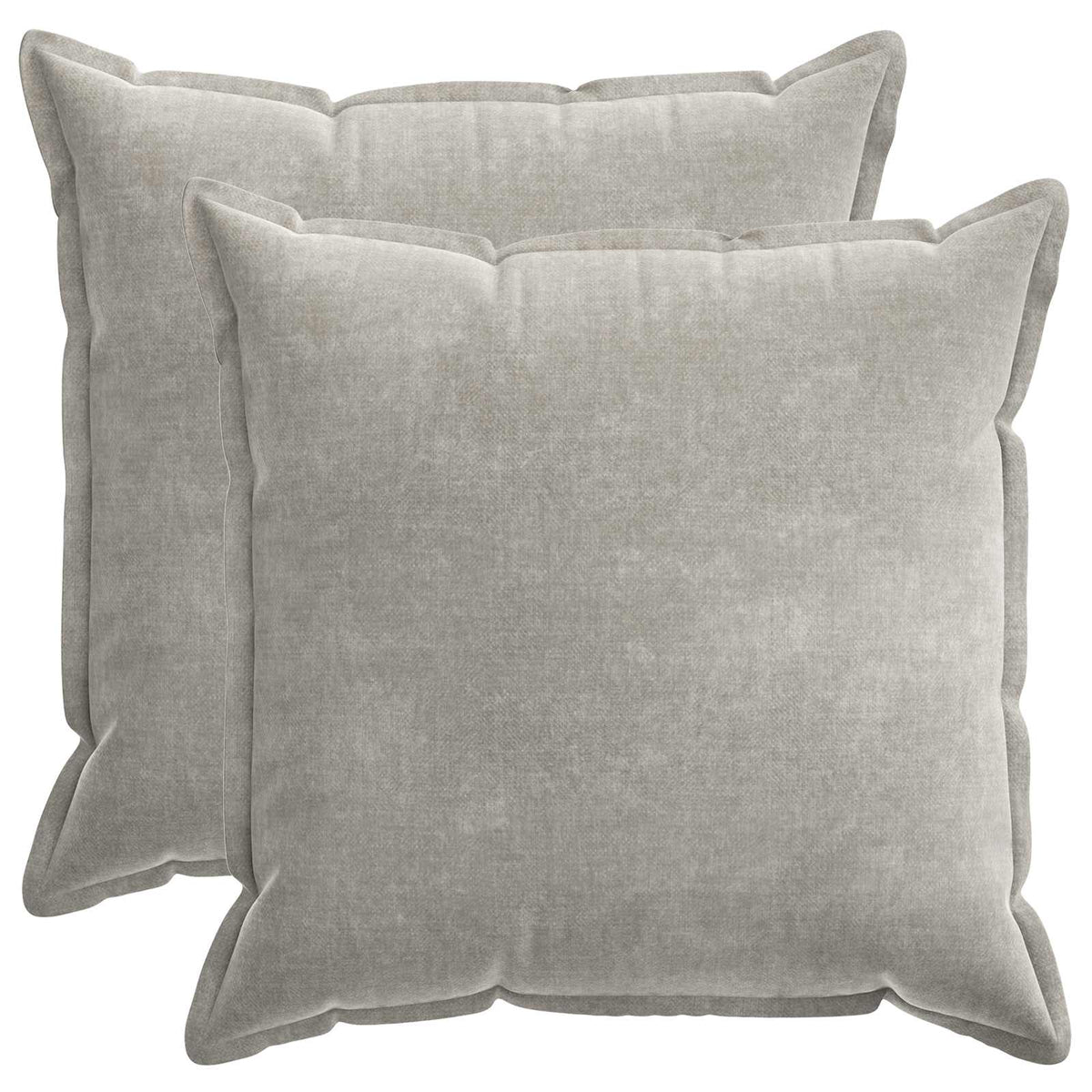 Federa 2 pz HOUTEN Grigio Chiaro 65 x 65 cm Tessuto Chenille