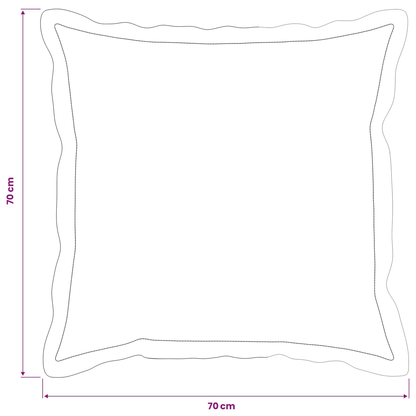 Federa 2 pcs HOUTEN Grigio Chiaro 70 x 70 cm Velluto