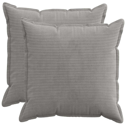 Federa 2 pz HOUTEN Grigio Chiaro 70 x 70 cm corduroy | homemem39