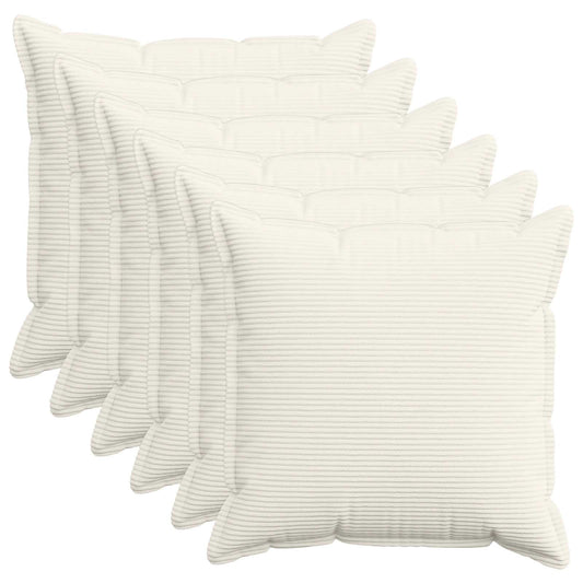 Federa 6 pz HOUTEN Crema 80 x 80 cm corduroy | homemem39
