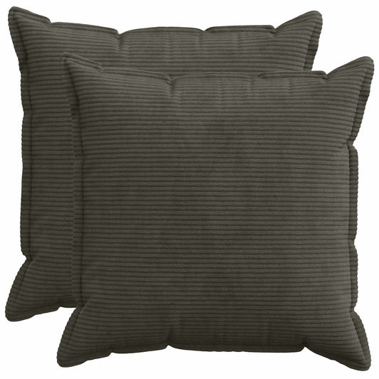 Federa 2 pz HOUTEN Antracite 80 x 80 cm corduroy | homemem39