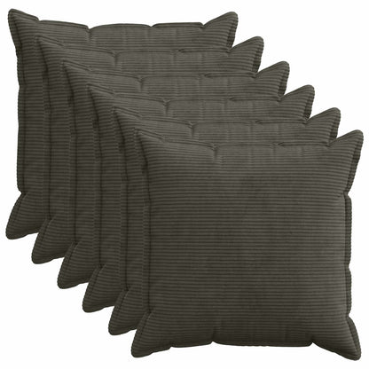 Federa 6 pz HOUTEN Antracite 80 x 80 cm corduroy | homemem39