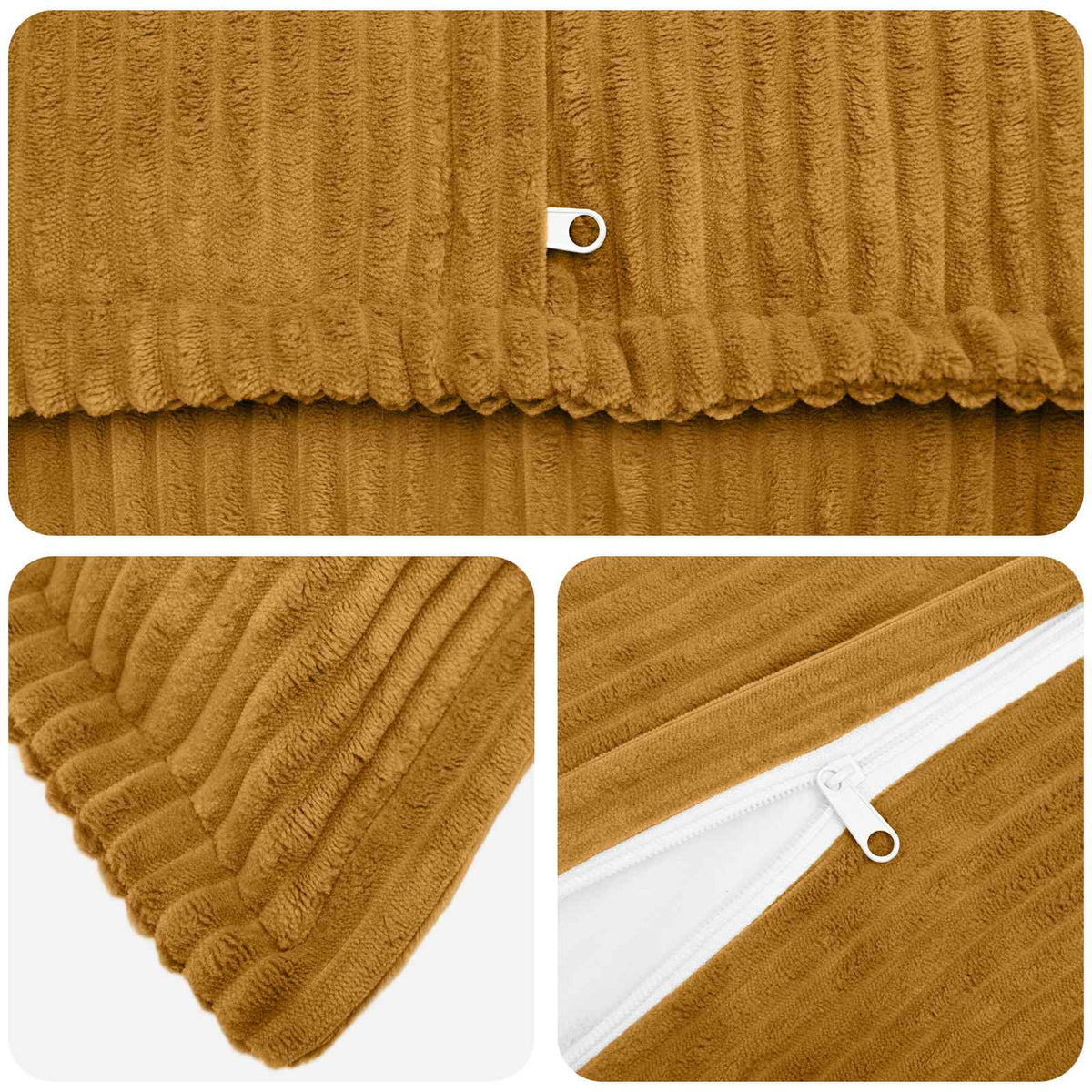 Federa 6 pz HOUTEN Giallo 80 x 80 cm corduroy | homemem39
