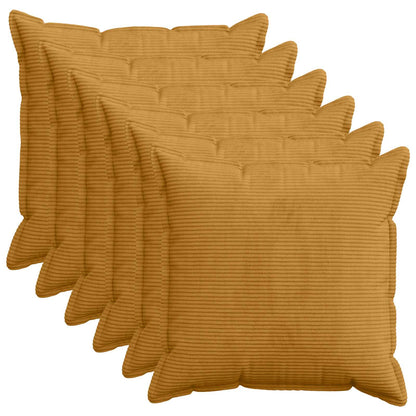 Federa 6 pz HOUTEN Giallo 80 x 80 cm corduroy