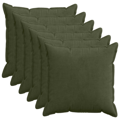 Federa 6 pz HOUTEN Verde 80 x 80 cm corduroy