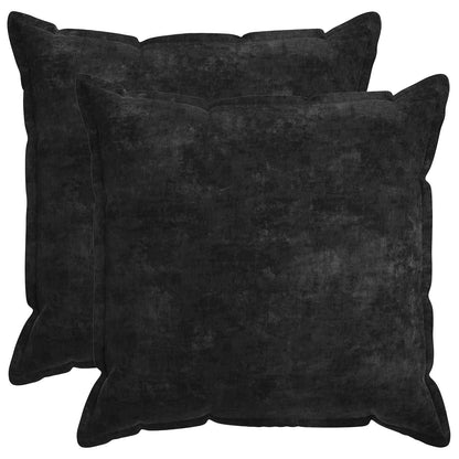 Federa 2 pz HOUTEN Antracite 80 x 80 cm Tessuto Chenille