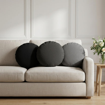Cuscino da Lanciare 6 pz HEERLEN Grigio Chiaro Ø 30 cm Tessuto