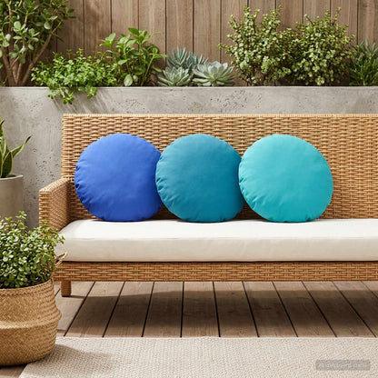Federa 2 pcs HEERLEN Blu Reale Ø 40 cm Poliestere