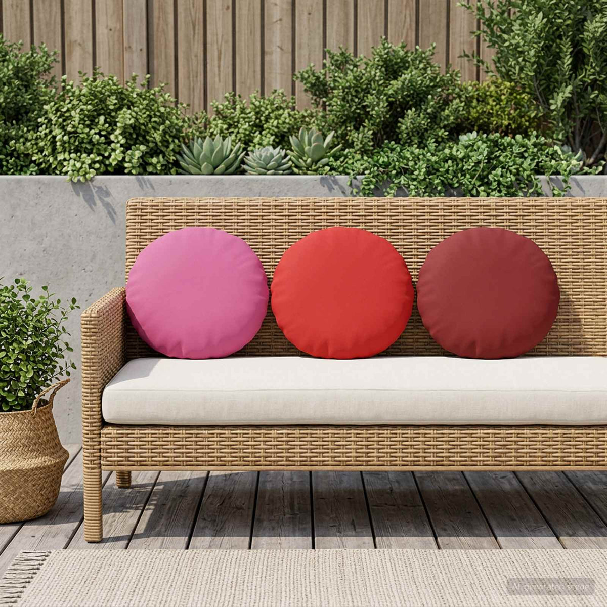 Federa 2 pcs HEERLEN Rosso Ø 40 cm Poliestere