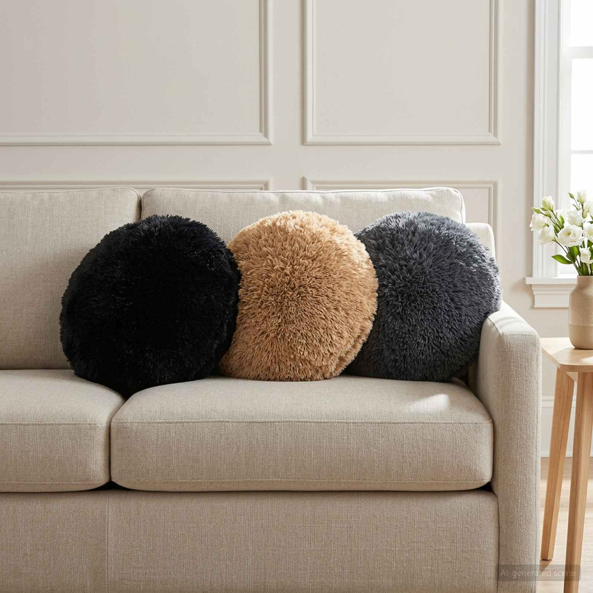 Cuscino con cuscino HEERLEN 6 pz Tortora Fleece PV