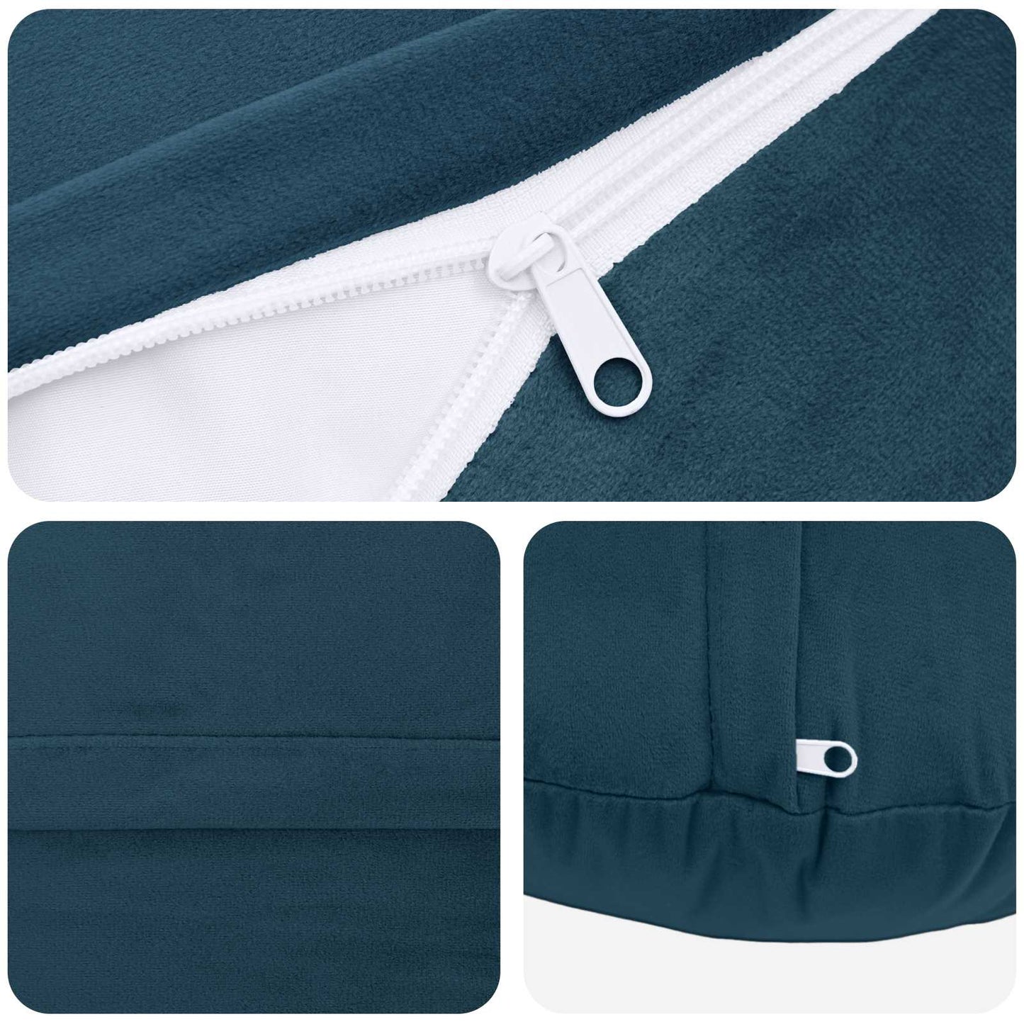 Federa 2 pcs HEERLEN Blu Ø 40 cm Velluto